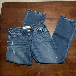 Abercrombie & Fitch Blue Boot Cut Jeans Modern Distressed